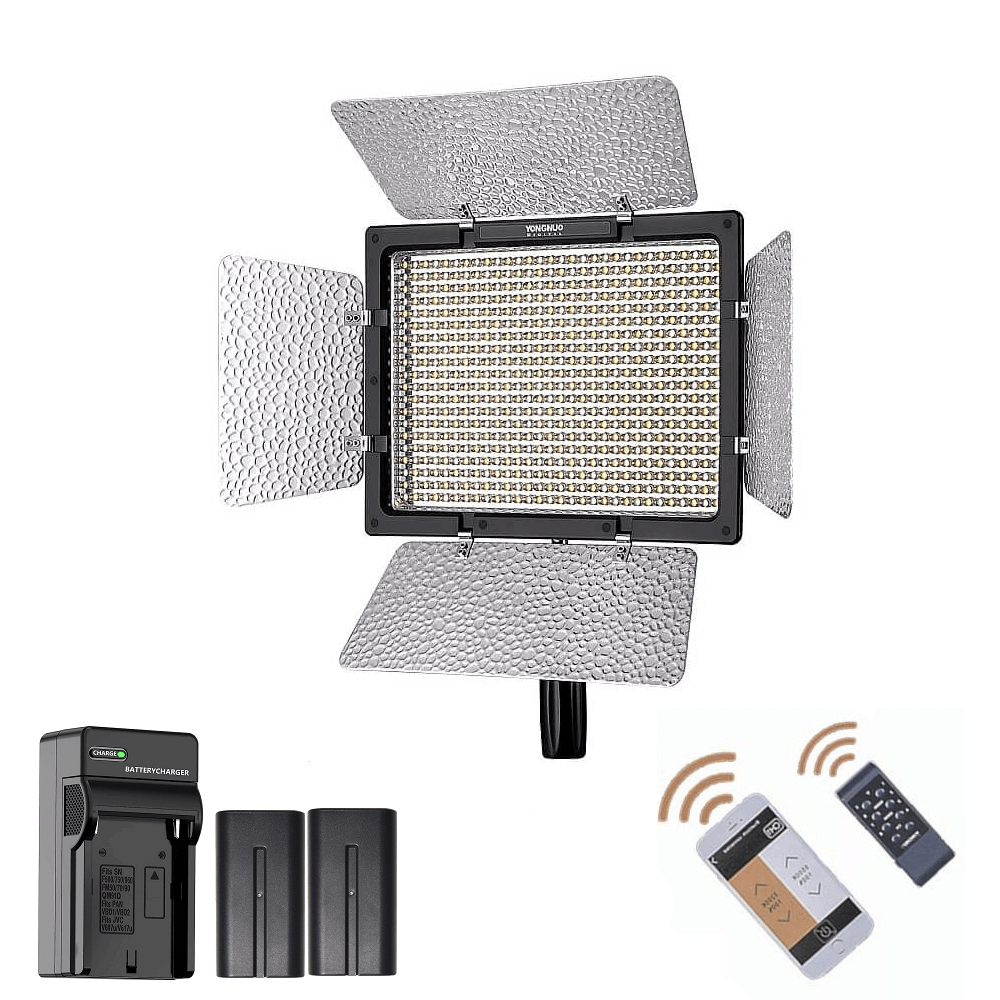 Kit-Painel-Iluminador-LED-Yongnuo-YN600L-II-Bi-Color-Video-Light-com-2x-Baterias-NP-F750-e-Carregador Kit-Painel-Iluminador-LED-Yongnuo-YN600L-II-Bi-Color-Video-Light-com-2x-Baterias-NP-F750-e-Carregador