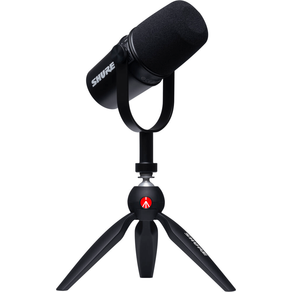 Kit Podcast Microfone Shure MV7 e Tripé - eMania Foto e Video