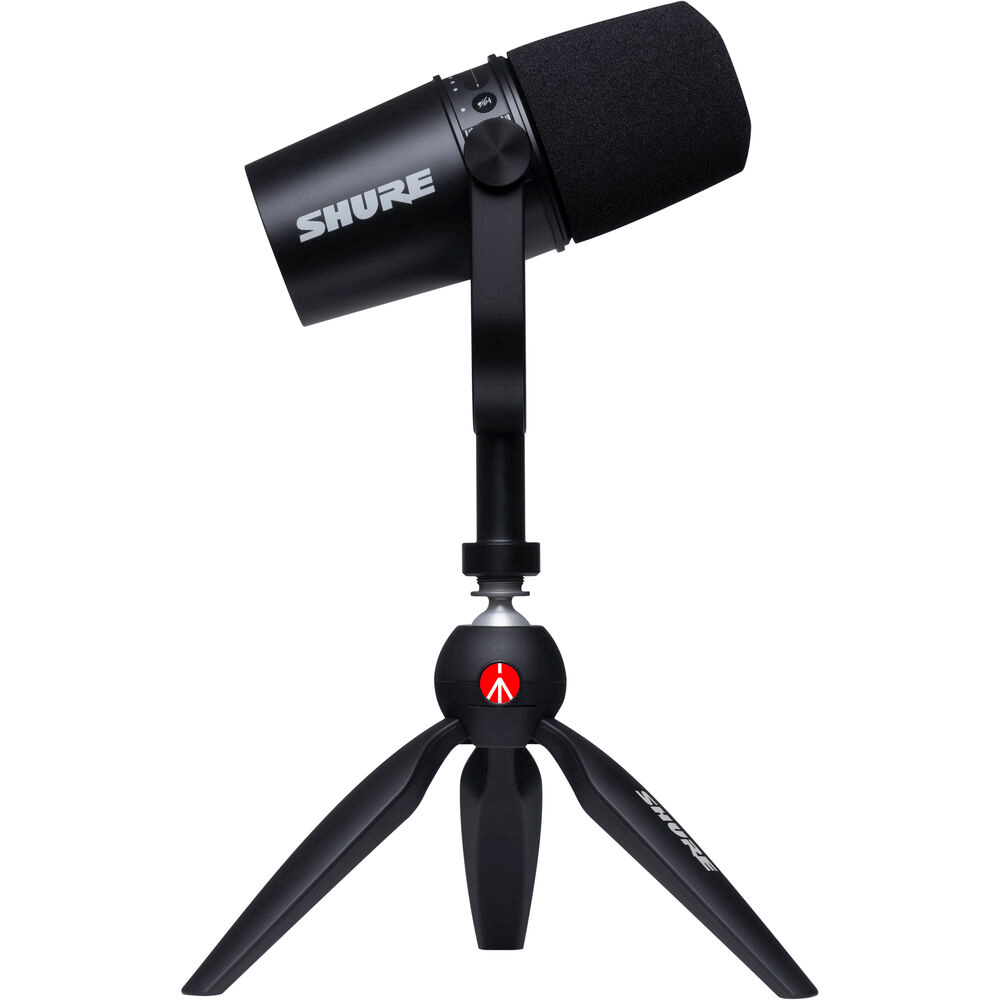 Kit Podcast Microfone Shure MV7 e Tripé - WorldView