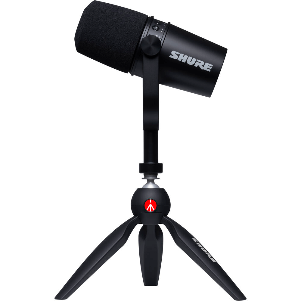 Kit Podcast Microfone Shure MV7 e Tripé - eMania Foto e Video