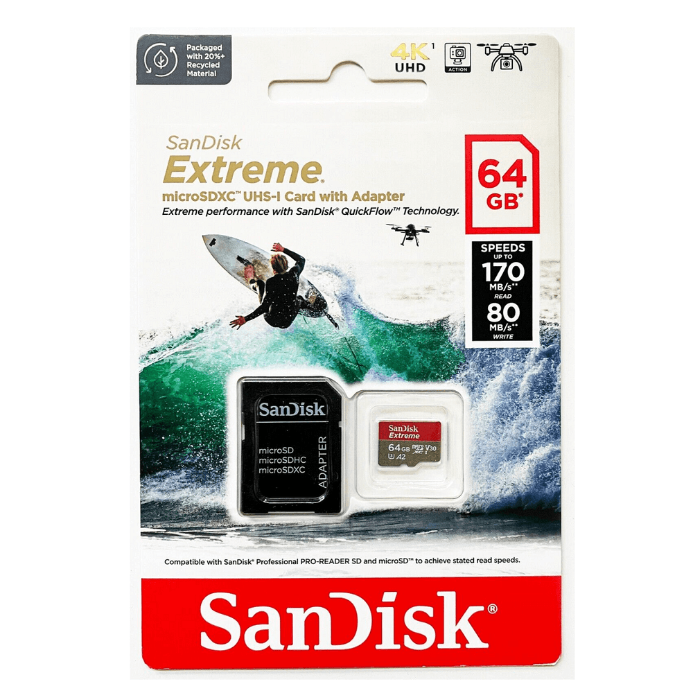 Memoria Sandisk Extreme Sdsqxah-064g-gn6mn 64gb 170mb/s