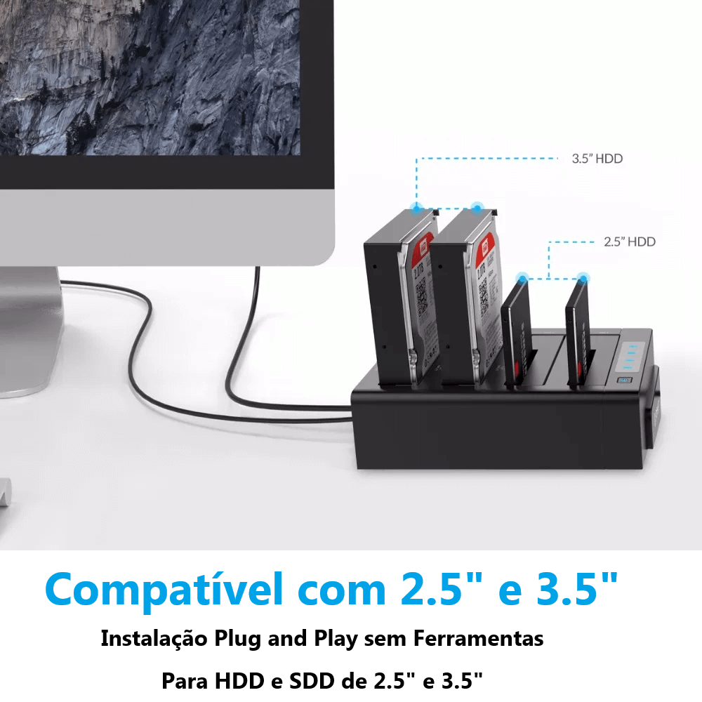 Adaptador Case Sata 5Gbps USB 3.0 Para HD SSD Externo 2.5 - Chroma Tech