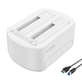 Dock-Station-Duplo-HDD-SSD-SATA-2.5--3.5--MAIWO-K3062-2x-Baias-e-Funcao-Duplicador--Branco- Dock-Station-Duplo-HDD-SSD-SATA-2.5--3.5--MAIWO-K3062-2x-Baias-e-Funcao-Duplicador--Branco-