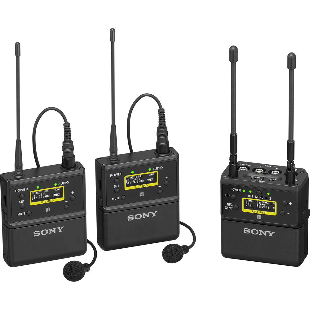 Sistema-Wireless-Sony-UWP-D27-Microfone-Lapela-2-Pessoas-com-Montagem-em-Camera Sistema-Wireless-Sony-UWP-D27-Microfone-Lapela-2-Pessoas-com-Montagem-em-Camera