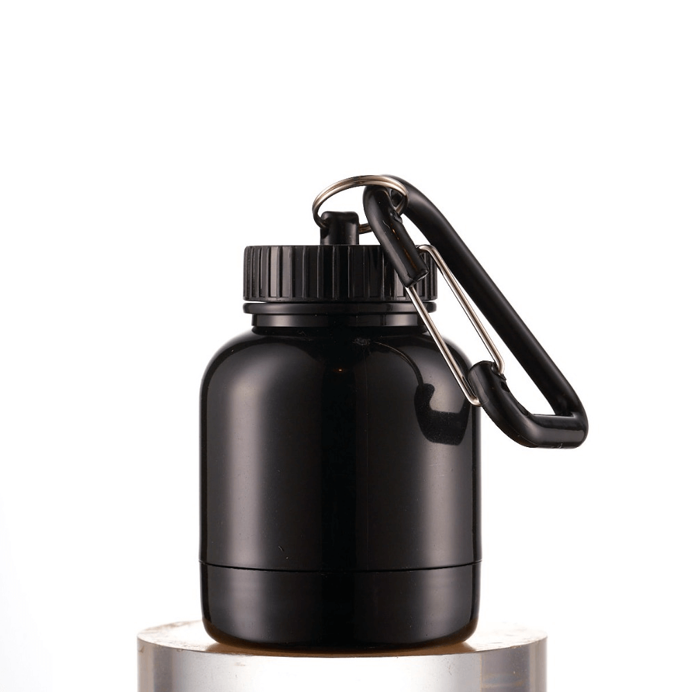 Porta-Whey-Protein-e-Suplementos-Funil-Portatil-Chaveiro-100ml Porta-Whey-Protein-e-Suplementos-Funil-Portatil-Chaveiro-100ml