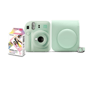 Kit-Camera-Instantanea-FujiFilm-Instax-Mini-12-Verde-Menta-com-Bolsa-e-Pack-10-Filmes