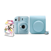 Kit-Camera-Instantanea-FujiFilm-Instax-Mini-12-Azul-Candy-com-Bolsa-e-Pack-10-Filmes
