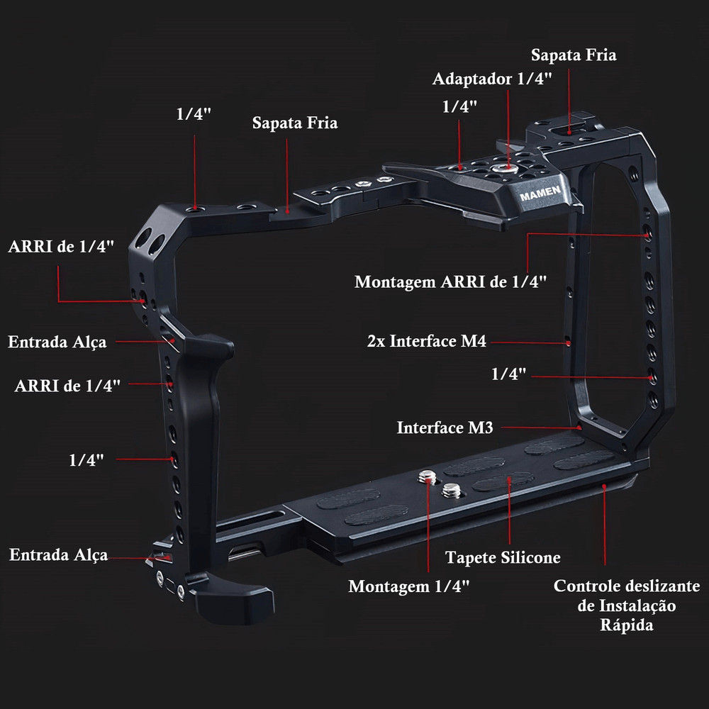 Gaiola Cage Blackmagic 6K Pro e 6K G2 WorldView