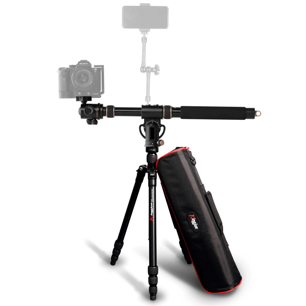 Tripe-KingJoy-AT-228-com-Barra-Transversal-Crossbar-Boom-e-Cabeca-Ball-Head Tripe-KingJoy-AT-228-com-Barra-Transversal-Crossbar-Boom-e-Cabeca-Ball-Head