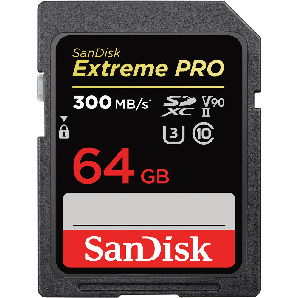Cartao-SDXC-64Gb-SanDisk-Extreme-Pro-300Mb-s-8K-UHS-II---V90---U3---Classe-10 Cartao-SDXC-64Gb-SanDisk-Extreme-Pro-300Mb-s-8K-UHS-II---V90---U3---Classe-10