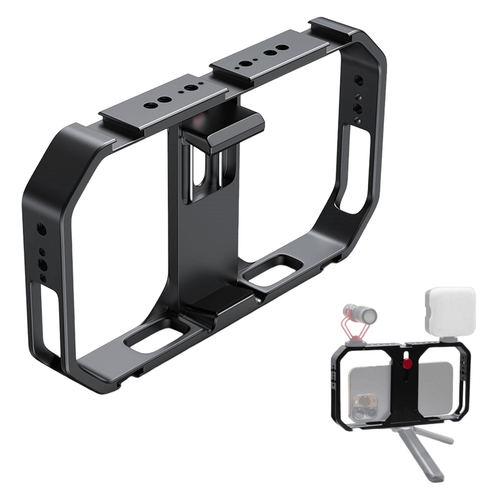 Gaiola-Cage-para-SmartPhone-Mamen-JN-039-Estabilizador-Mobile-Universal Gaiola-Cage-para-SmartPhone-Mamen-JN-039-Estabilizador-Mobile-Universal