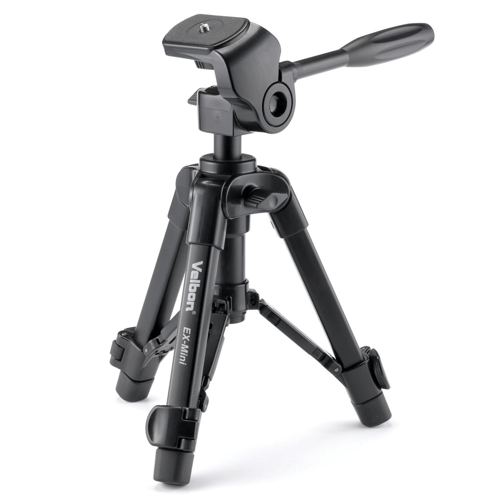 Tripe-de-Mesa-Compacto-Velbon-EX-Mini-com-Cabeca-Panoramica-360°-Bidirecional Tripe-de-Mesa-Compacto-Velbon-EX-Mini-com-Cabeca-Panoramica-360°-Bidirecional