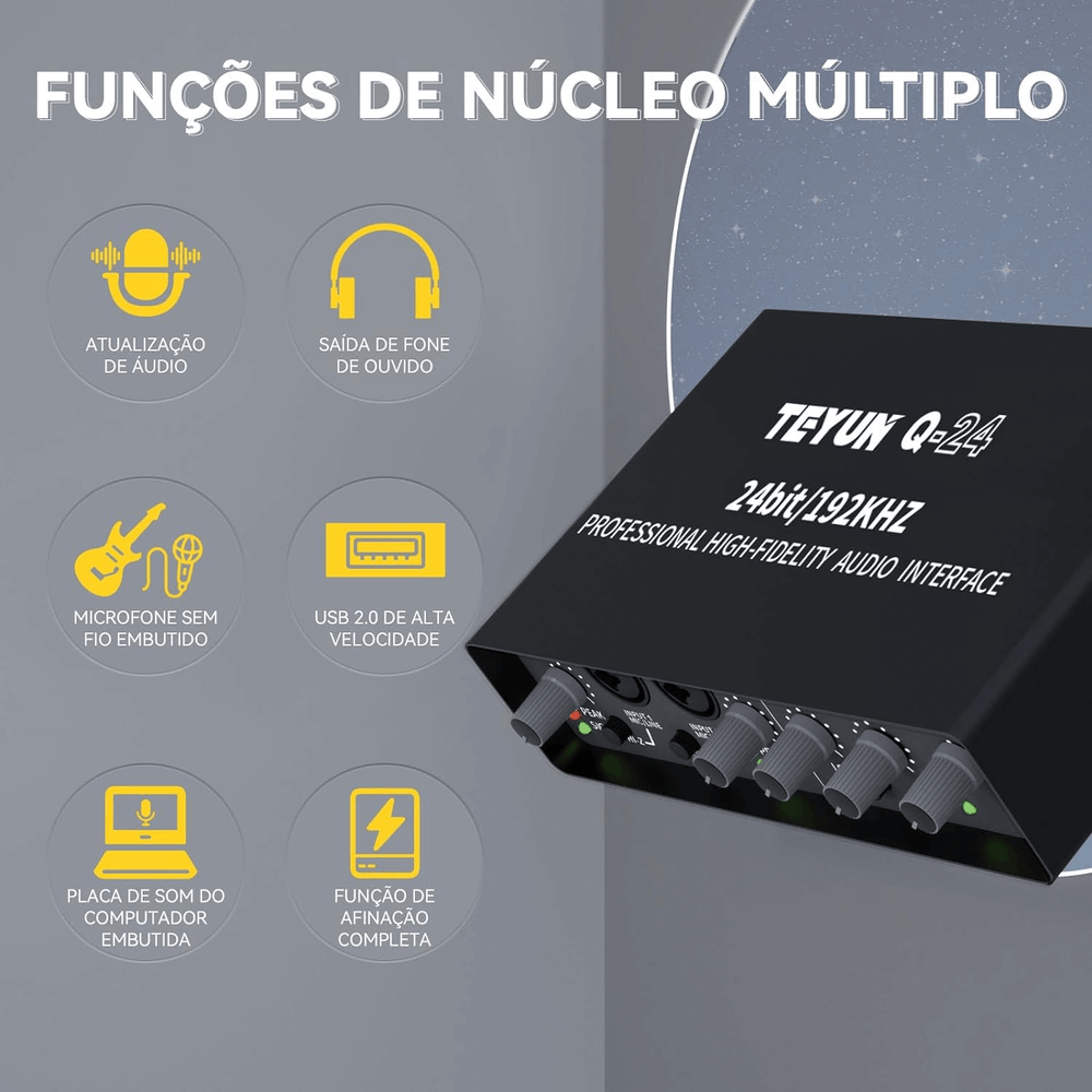 Interface de Áudio Teyun Q-24 - WorldView
