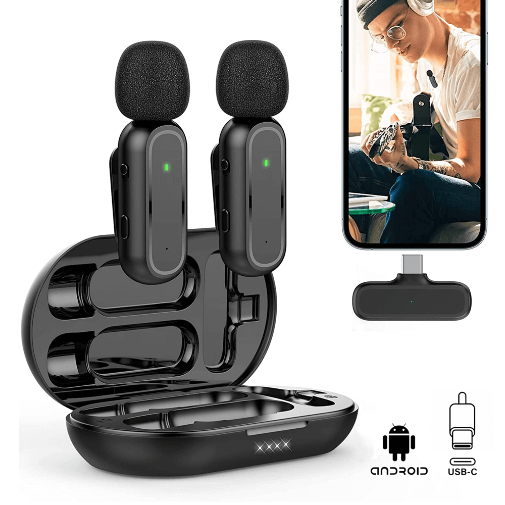 Sistema-Microfone-Lapela-Duplo-H-Maston-MK08-Sem-Fio-USB-C-360°-para-Smartphone-Android Sistema-Microfone-Lapela-Duplo-H-Maston-MK08-Sem-Fio-USB-C-360°-para-Smartphone-Android