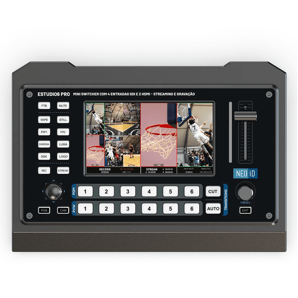 Switcher NEOiD Estudio6 Pro SDI/HDMI Streaming - eMania Foto e Video
