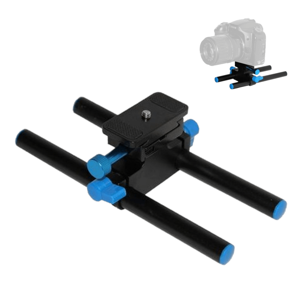 Suporte-Rod-Rail-15mm-Adaptador-Quick-Release-1-4--para-Matte-Box-e-Follow-Focus Suporte-Rod-Rail-15mm-Adaptador-Quick-Release-1-4--para-Matte-Box-e-Follow-Focus