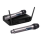 Sistema-Microfone-de-Mao-Duplo-HT-014-Sem-Fio-Dinamico-UHF-Profissional Sistema-Microfone-de-Mao-Duplo-HT-014-Sem-Fio-Dinamico-UHF-Profissional