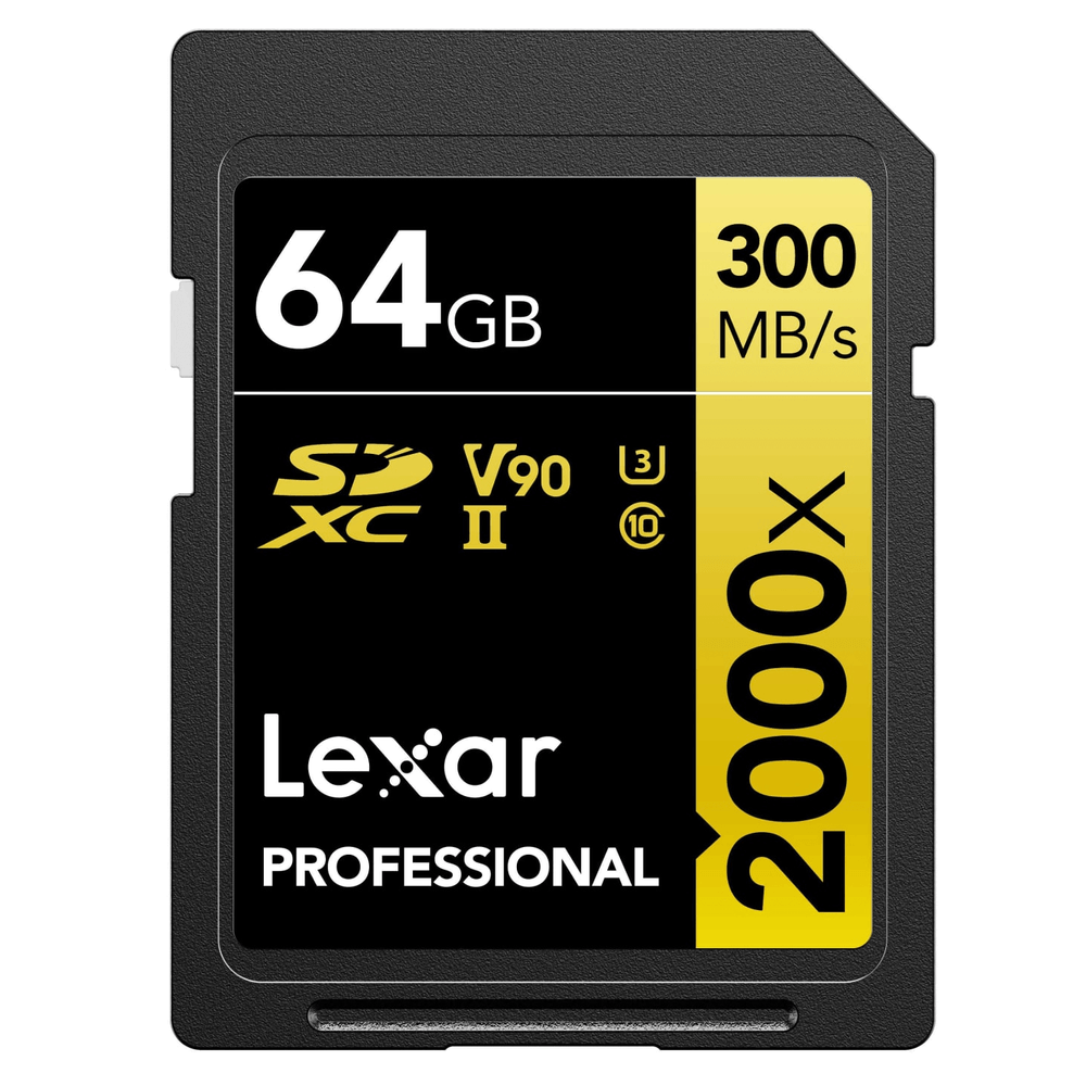 Cartao-SDXC-64Gb-Lexar-8K-2000x-300Mb-s-UHS-II---V90---U3---Classe-10 Cartao-SDXC-64Gb-Lexar-8K-2000x-300Mb-s-UHS-II---V90---U3---Classe-10