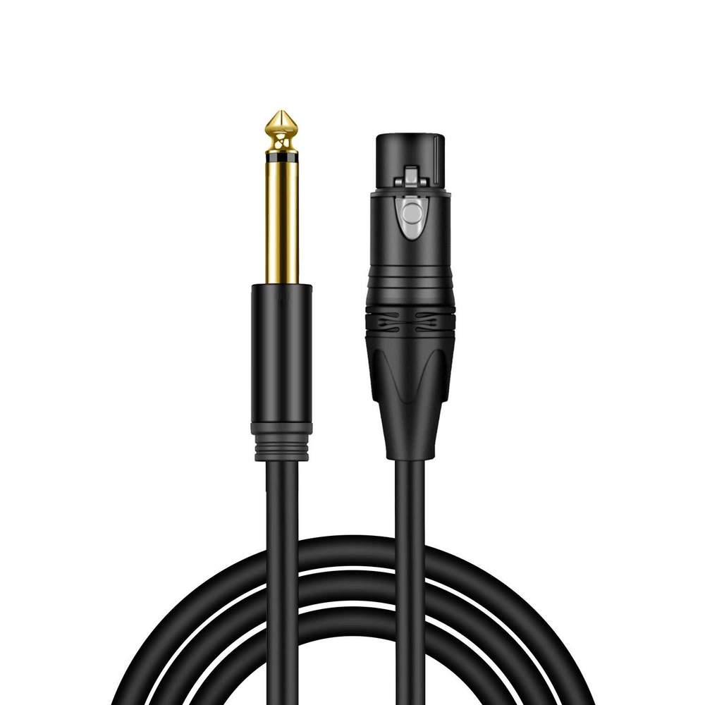 Cabo-de-Audio-XLR-3Pin--F--x-P10-1-4--6.35mm--M--Balanceado-10-Metros Cabo-de-Audio-XLR-3Pin--F--x-P10-1-4--6.35mm--M--Balanceado-10-Metros