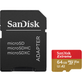 Cartao-MicroSDXC-64Gb-Sandisk-Extreme-170mb-s-4K-A2---UHS-I---V30---U3---Classe-10