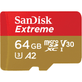 Cartao-MicroSDXC-64Gb-Sandisk-Extreme-170mb-s-4K-A2---UHS-I---V30---U3---Classe-10 Cartao-MicroSDXC-64Gb-Sandisk-Extreme-170mb-s-4K-A2---UHS-I---V30---U3---Classe-10
