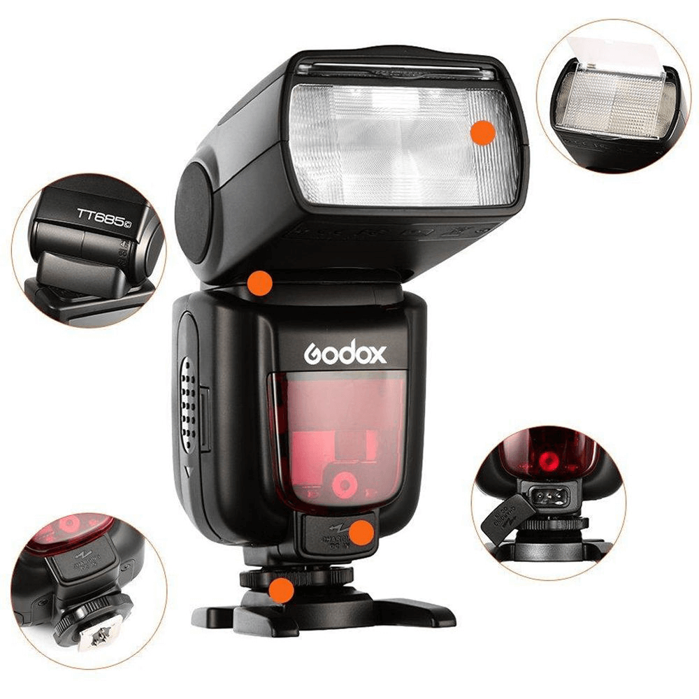 Flash Godox TT685C TTL Canon - eMania Foto e Video
