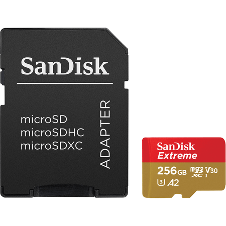 Cartao-MicroSDXC-256GB-SanDisk-Extreme-190Mb-s-4K-UHS-I---V30---U3---A2