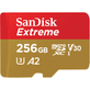 Cartao-MicroSDXC-256GB-SanDisk-Extreme-190Mb-s-4K-UHS-I---V30---U3---A2