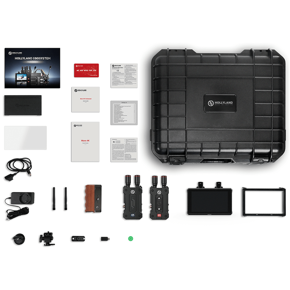 Kit Sistema Hollyland Mars 4K com Monitor Hollyland Mars M1