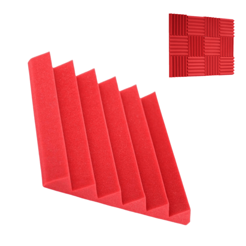 Espuma-Acustica-Flat-30x30x5cm-Placa-Autoadesiva-Anti-Ruido---Vermelha Espuma-Acustica-Flat-30x30x5cm-Placa-Autoadesiva-Anti-Ruido---Vermelha