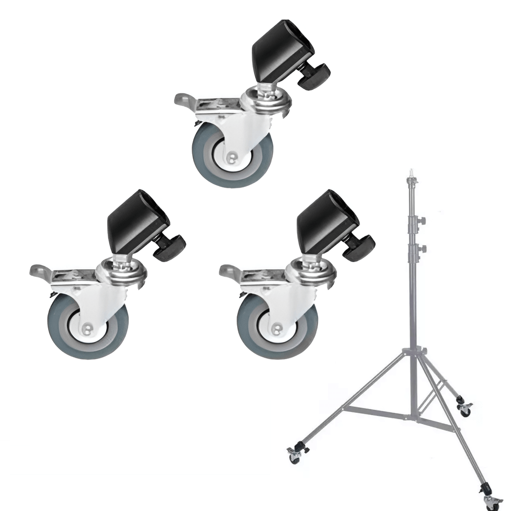 Kit-Rodizio-3x-Rodas-Stand-Wheels-PK-KK01-para-Tripes-e-Suportes-de-Estudio--22mm- Kit-Rodizio-3x-Rodas-Stand-Wheels-PK-KK01-para-Tripes-e-Suportes-de-Estudio--22mm-