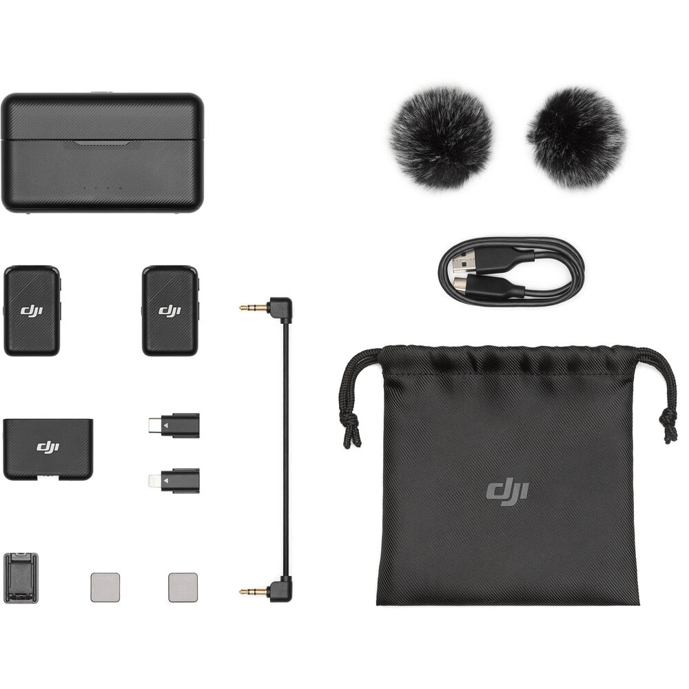 Microfone Duplo DJI Mic Wireless com Case - WorldView