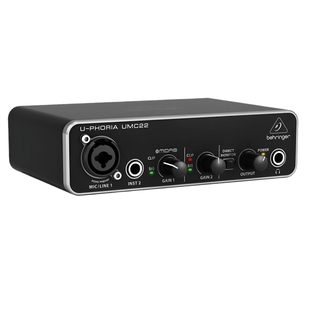 Interface-de-Audio-Behringer-U-Phoria-UMC22-Audiophile-2x2-USB-Midas Interface-de-Audio-Behringer-U-Phoria-UMC22-Audiophile-2x2-USB-Midas