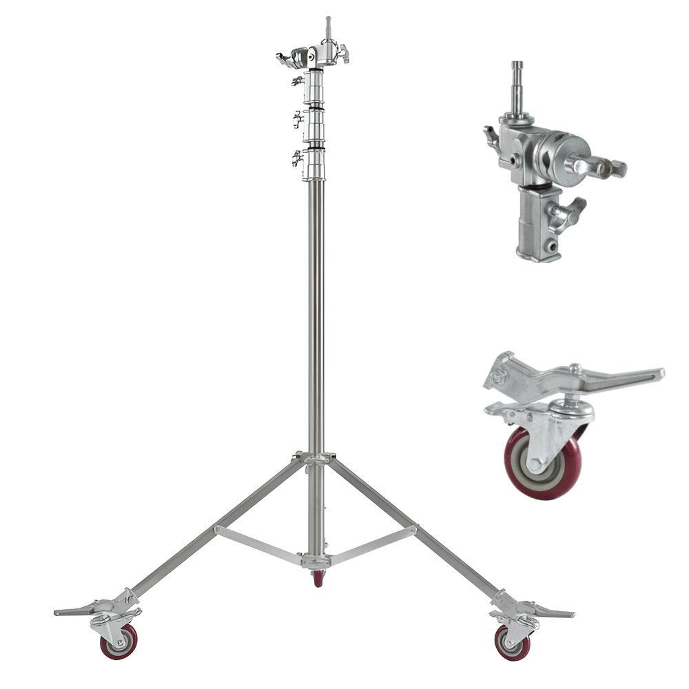 Tripe-de-Iluminacao-Greika-FC-370-Stand-Inox-ate-40kg-com-Amortecimento-de-Mola--3.7-Metros- Tripe-de-Iluminacao-Greika-FC-370-Stand-Inox-ate-40kg-com-Amortecimento-de-Mola--3.7-Metros-