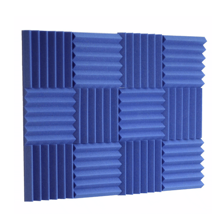 Kit-12x-Espuma-Acustica-para-Estudio-30x30x5cm-Placas-Flat-Autoadesivas-Anti-Ruido--Azul-