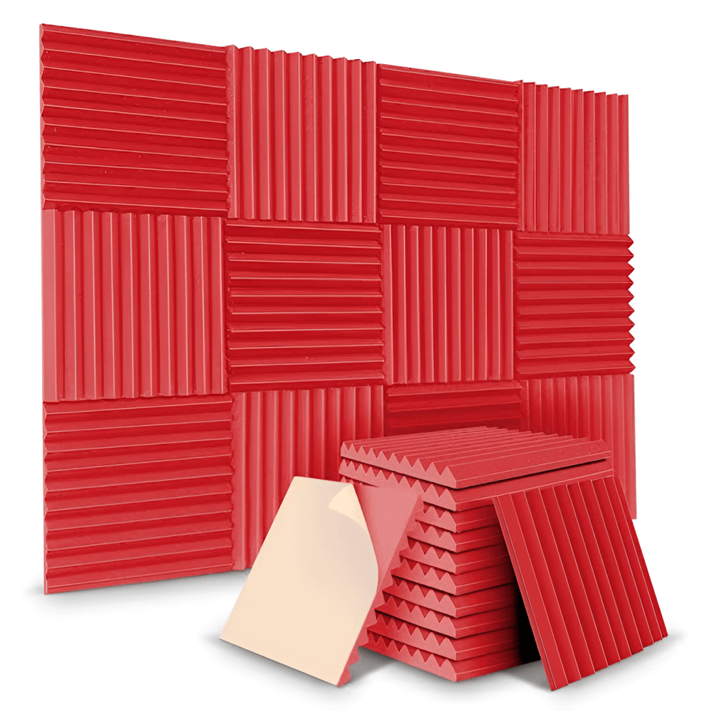 Kit-10x-Espuma-Acustica-para-Estudio-50x50x5cm-Placas-Flat-Autoadesivas-Anti-Ruido--Vermelho- Kit-10x-Espuma-Acustica-para-Estudio-50x50x5cm-Placas-Flat-Autoadesivas-Anti-Ruido--Vermelho-