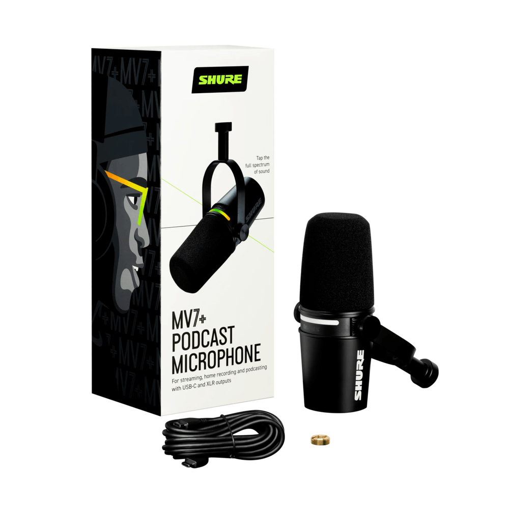 Microfone Shure MV7+ Podcast - WorldView