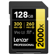 Cartao-SDXC-128Gb-Lexar-Gold-8K-2000x-300Mb-s-UHS-II---V90---U3---Classe-10