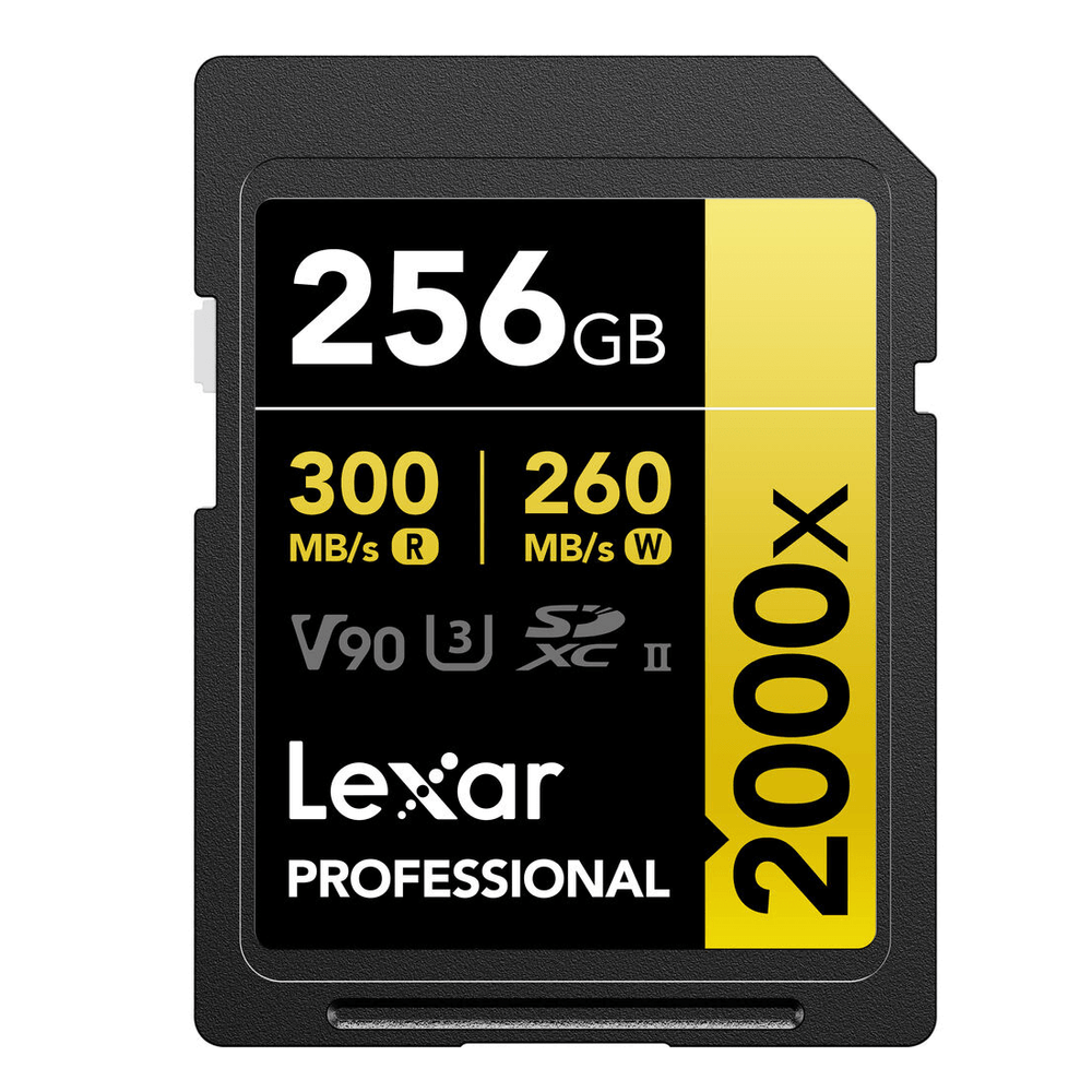 Cartao-SDXC-256Gb-Lexar-Gold-8K-2000x-300Mb-s-UHS-II---V90---U3---Classe-10 Cartao-SDXC-256Gb-Lexar-Gold-8K-2000x-300Mb-s-UHS-II---V90---U3---Classe-10