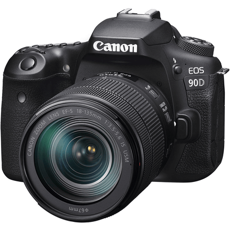 Camera-DSLR-Canon-EOS-90D-com-Lente-EF-S-18-135mm-f-3.5-5.6-IS-USM