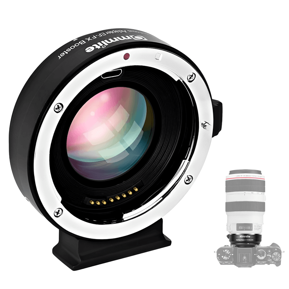 Adaptador-Commlite-CM-EF-FX-Booster-0.71x-Lente-Canon-EF-EF-S-para-FujiFilm-X-Mount Adaptador-Commlite-CM-EF-FX-Booster-0.71x-Lente-Canon-EF-EF-S-para-FujiFilm-X-Mount