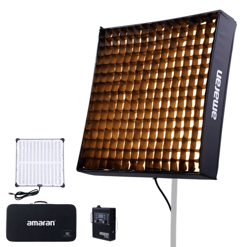 Iluminador-LED-Flexivel-Amaran-F22x-BiColor-Light-Mat-60x60cm-com-Plate-V-Mount Iluminador-LED-Flexivel-Amaran-F22x-BiColor-Light-Mat-60x60cm-com-Plate-V-Mount