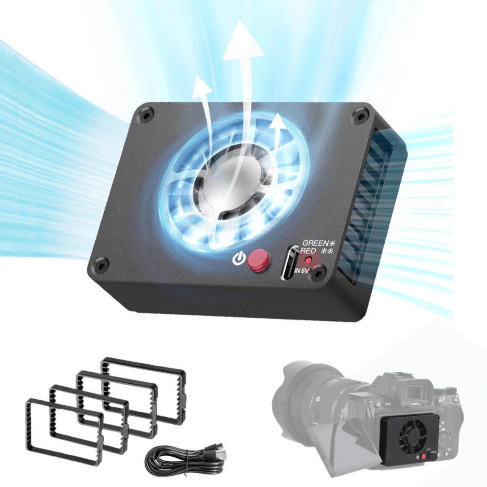 Cooler-para-Camera-FS-04B-Fan-Resfriador-com-Plate-Sony-Canon-e-FujiFilm Cooler-para-Camera-FS-04B-Fan-Resfriador-com-Plate-Sony-Canon-e-FujiFilm