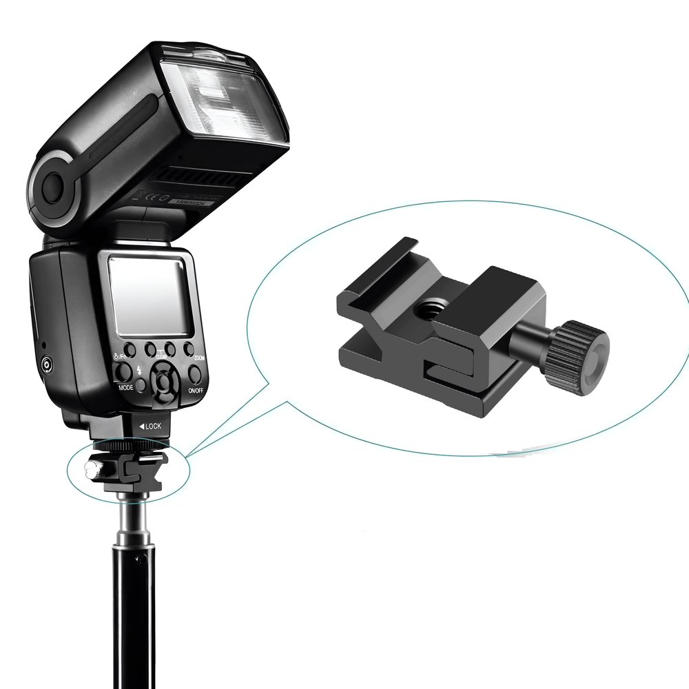 Sapata para Flash com Adaptador 1/4