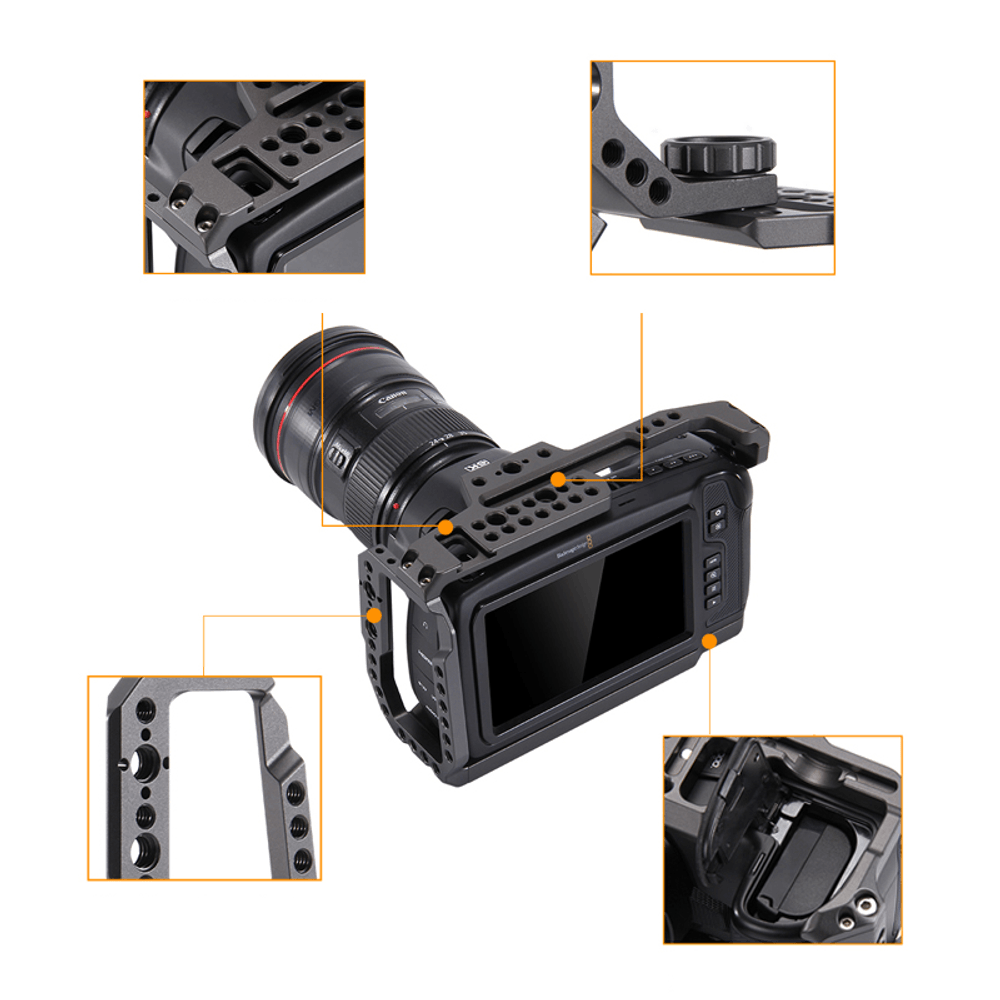 Cage Mamen T1-BMPCC para Pocket 4K e 6K - WorldView