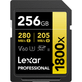 Cartao-SDXC-256Gb-Lexar-Gold-4K-1800x-280Mb-s-UHS-II---V60---U3---Classe-10