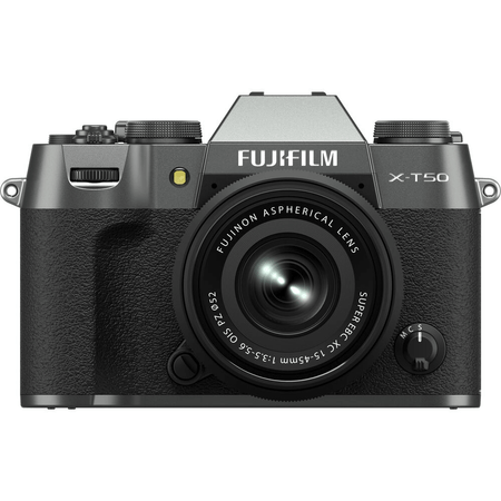 Camera-FujiFilm-X-T50-Mirrorless-Prata-Charcoal---Lente-XC-15-45mm-f-3.5-5.6-OIS-PZ