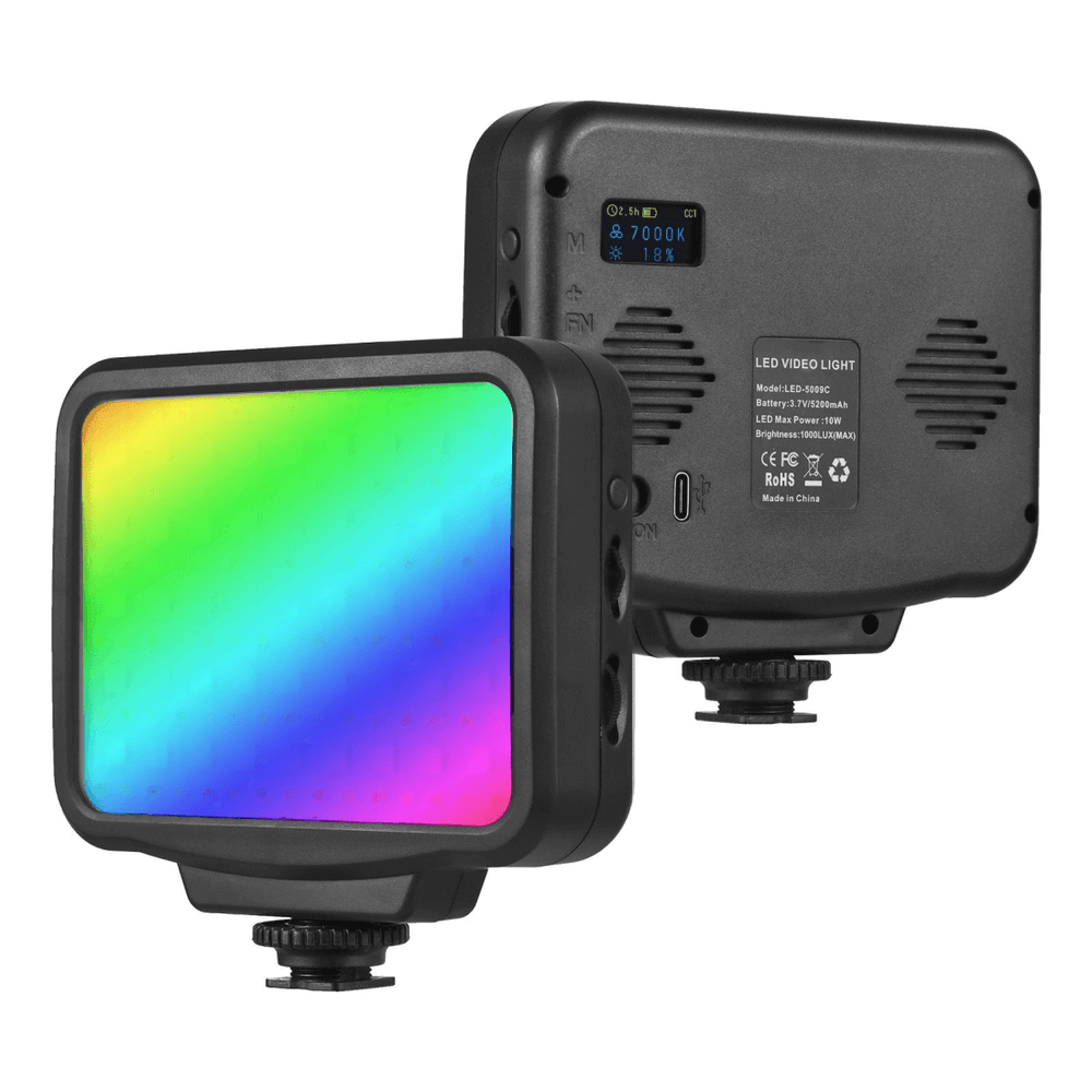 Painel-Iluminador-LED-5009C-Video-Light-RGB-10W-para-Cameras-e-Filmadoras Painel-Iluminador-LED-5009C-Video-Light-RGB-10W-para-Cameras-e-Filmadoras