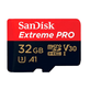 Cartao-MicroSDXC-32GB-Sandisk-Extreme-Pro-4K-100mb-s-A1---UHS-I---V30---U3---Classe-10