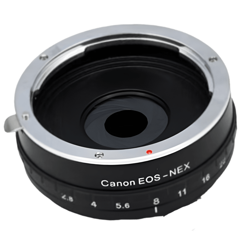 Adaptador-de-Lente-Canon-com-abertura-para-Cameras-e-Filmadoras-Sony-Nex Adaptador-de-Lente-Canon-com-abertura-para-Cameras-e-Filmadoras-Sony-Nex